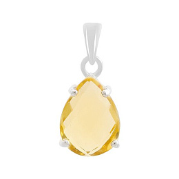 Серебряная подвеска с цитрином nano 3.386ct