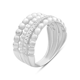 Silver ring with cubic zirconia