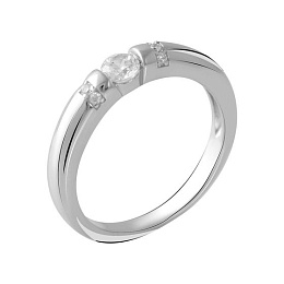 Silver Ring with Fianites