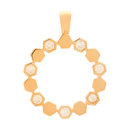 Золотая подвеска с фианитами 0.21ct