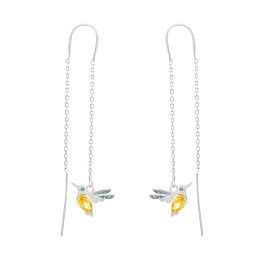 Silver Earrings with Fianites