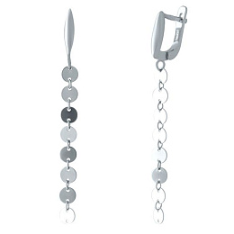 Silver earrings without stones