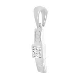 Sterling silver pendant with 0.09ct fianites