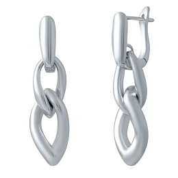 Silver earrings without stones