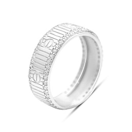 Silver ring with cubic zirconia