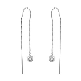 Silver Earrings with Fianites