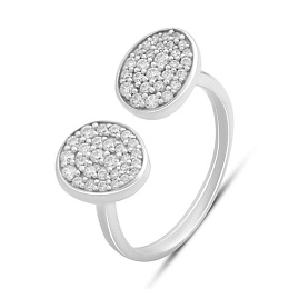 Sterling silver ring with 0.55ct fianites