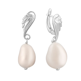 Sterling silver earrings with baroque pearls 29.025ct