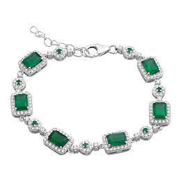 Silver bracelet with agate (8.955 carats)