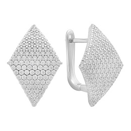 Серебряные серьги с фианитами