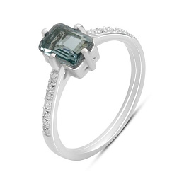 Silver ring with topaz London Blue 1.093ct