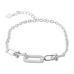 Срібний браслет з фіанітами