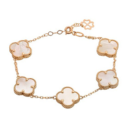 Золотой браслет с перламутром