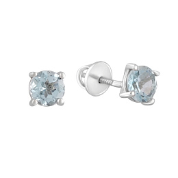 Silver earrings with topaz 1.995ct