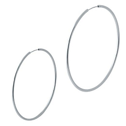 Silver earrings without stones