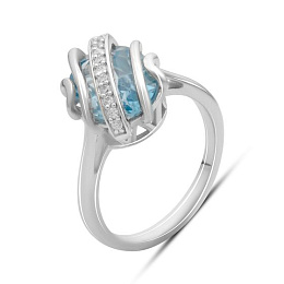 Silver ring with topaz 5.98ct