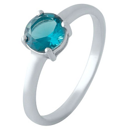 Серебряное кольцо с топазом Лондон Блю 1.063ct