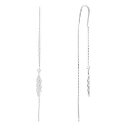 Silver earrings without stones