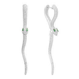 Silver Earrings with Fianites