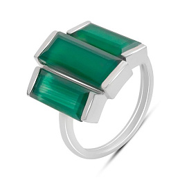 Silver ring with agate 6.893ct