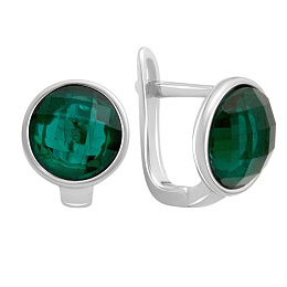 Срібні сережки з фіанітами