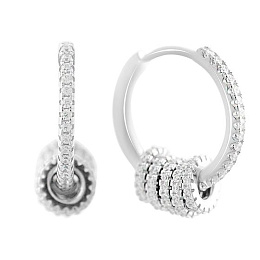 Silver Earrings with Fianites