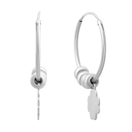 Silver earrings without stones