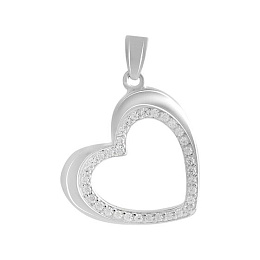 Silver pendant with phianites