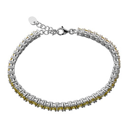 Срібний браслет з фіанітами