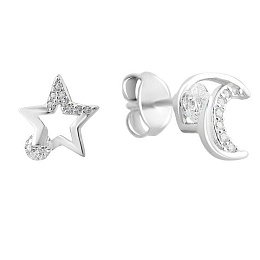 Silver Earrings with Fianites