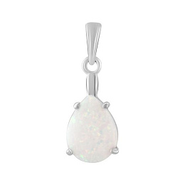 Silver pendant with a 1.275-carat opal