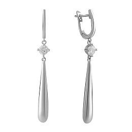 Silver Earrings with Fianites