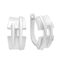 Silver earrings without stones