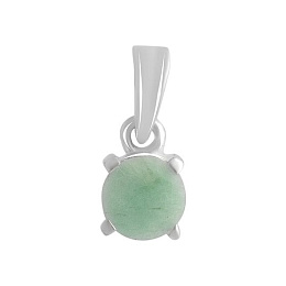 Silver pendant with a 0.438-carat emerald