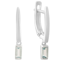 Серебряные серьги с топазом 0.738ct