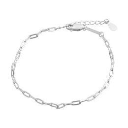 Silver bracelet without stones