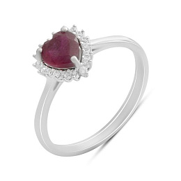 Серебряное кольцо с рубином 1.433ct