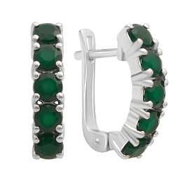 Silver Earrings with Agate (2.082 ct)