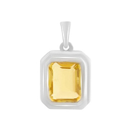 Silver pendant with citrine nano 3ct