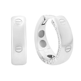 Золотые серьги с фианитами 0.32ct