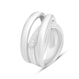 Silver Ring with Fianites