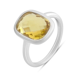 Серебряное кольцо с цитрином nano