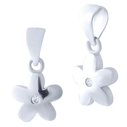 Silver pendant with phianites