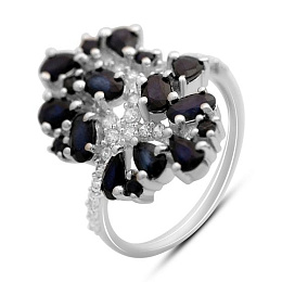 Срібна каблучка з сапфіром 3.66ct