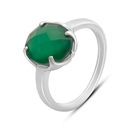 Silver ring with agate (4.218 carats)