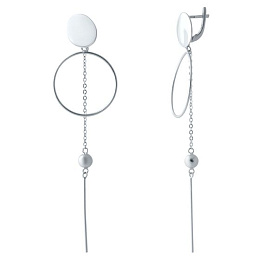 Silver earrings without stones