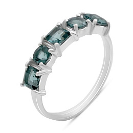 Silver ring with London Blue topaz 1.283ct