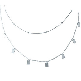Silver necklace without stones