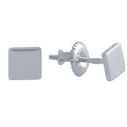 Silver earrings without stones