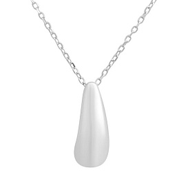 Silver necklace without stones